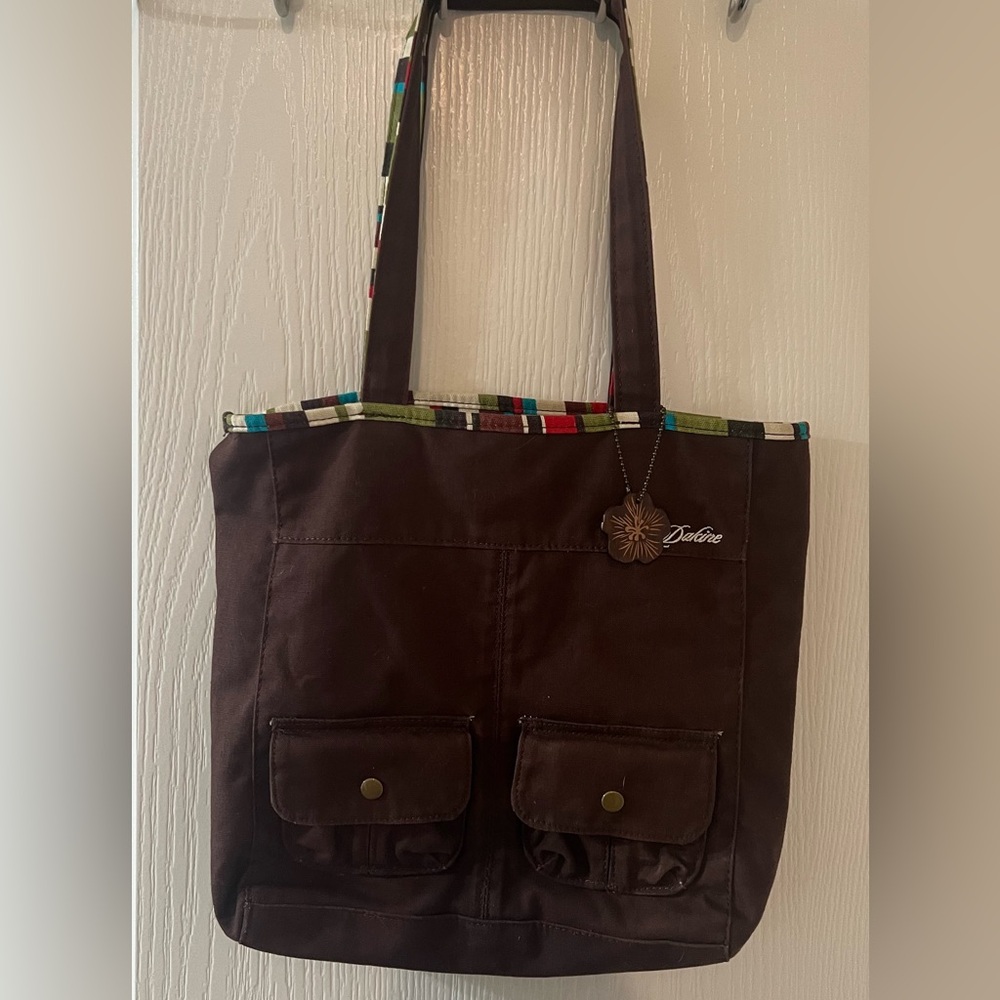 Vintage Y2K Grunge Brown Tote Bag